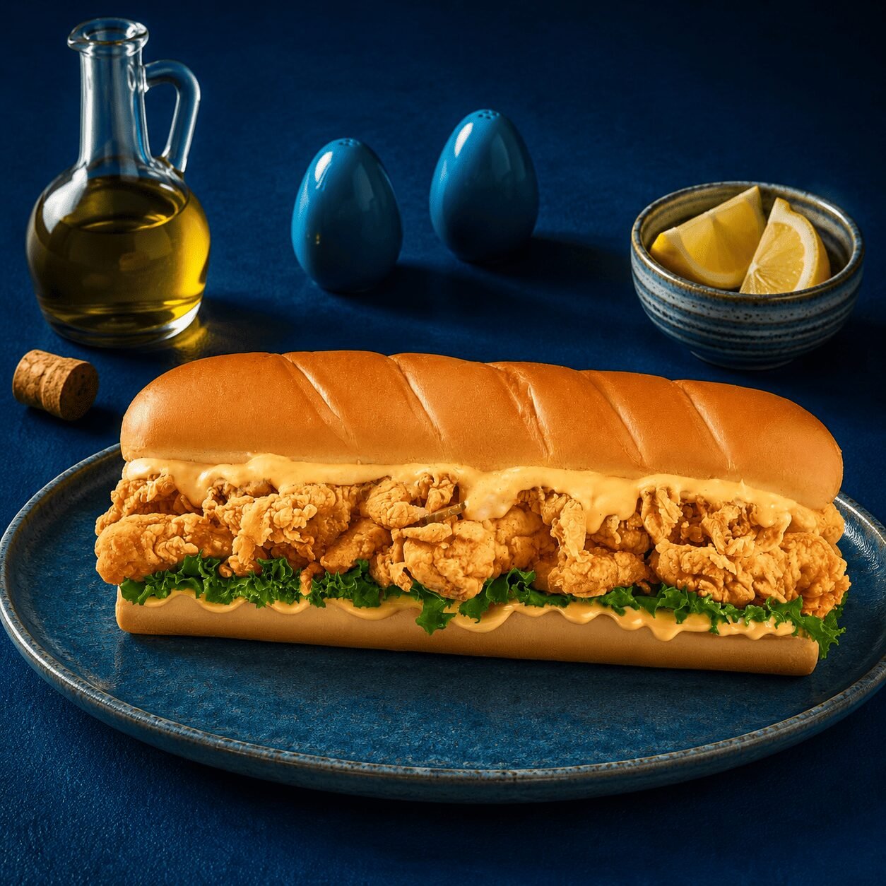 سندوتش مكس سي فود مقلي (Fried Mixed Seafood Sandwich)
