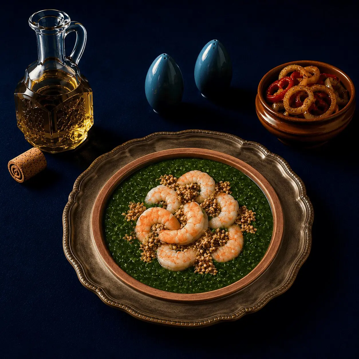 ملوخية بالجمبري (Molokhia with Shrimp)
